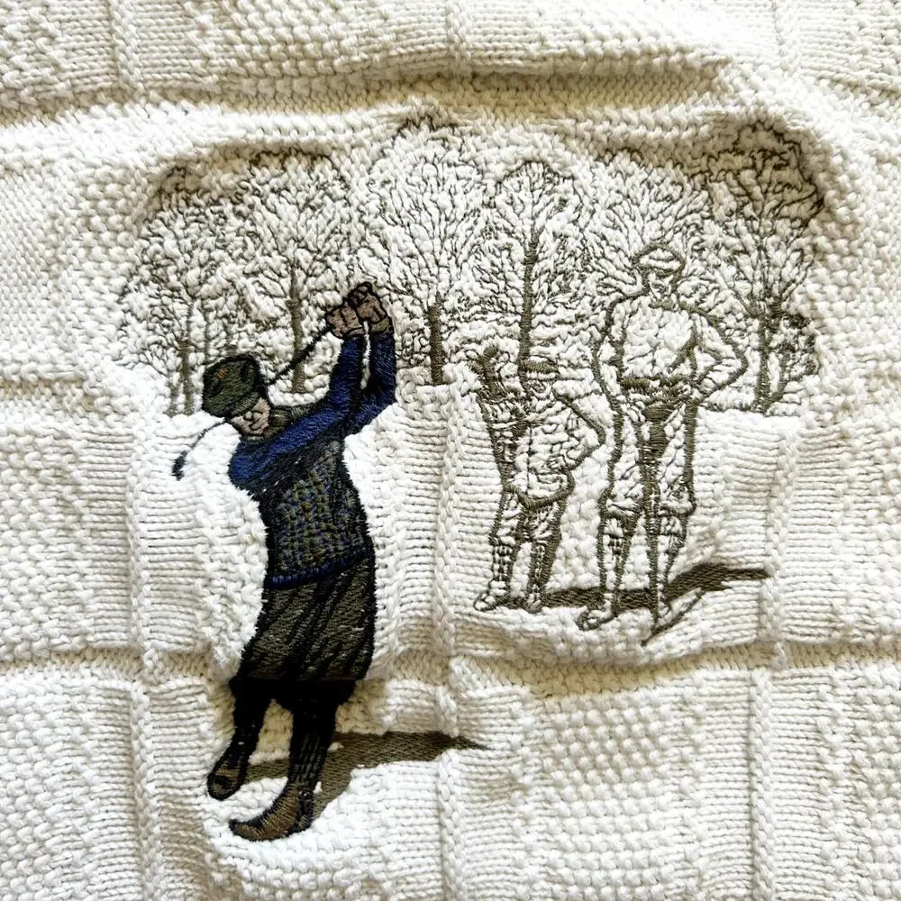 Vintage Cypress Links Pullover Crew Embroidered Golf Sweater Mens Sz Medium